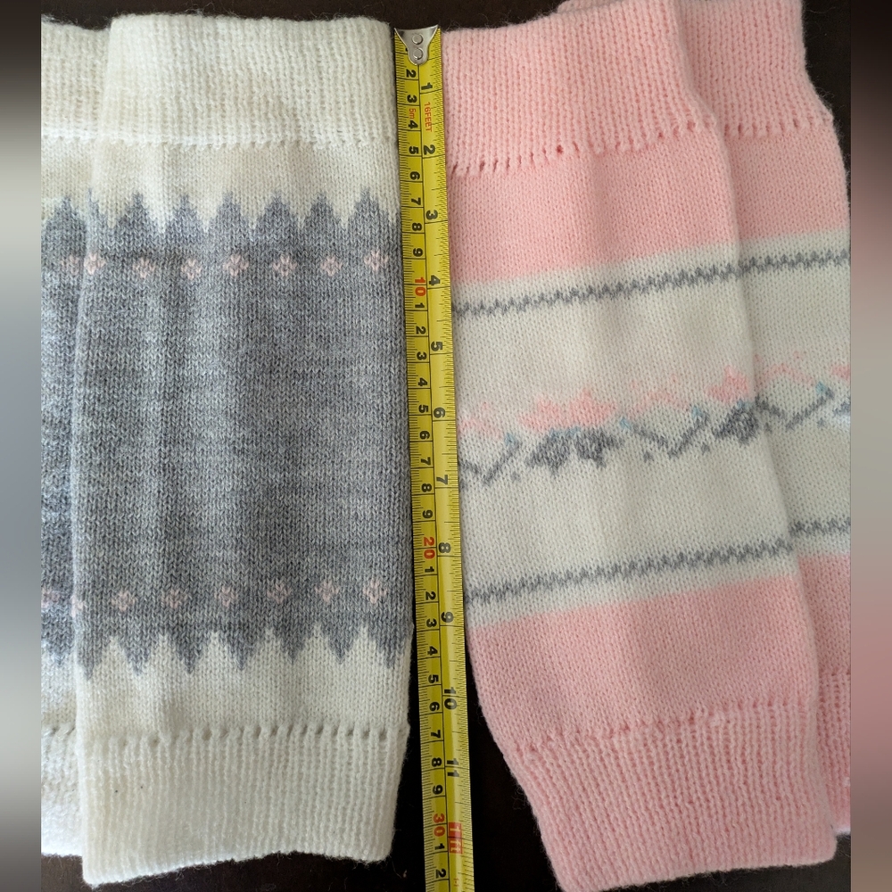 2 Pairs Of Cozy Knit Leg Warmers. - Picture 2 of 6